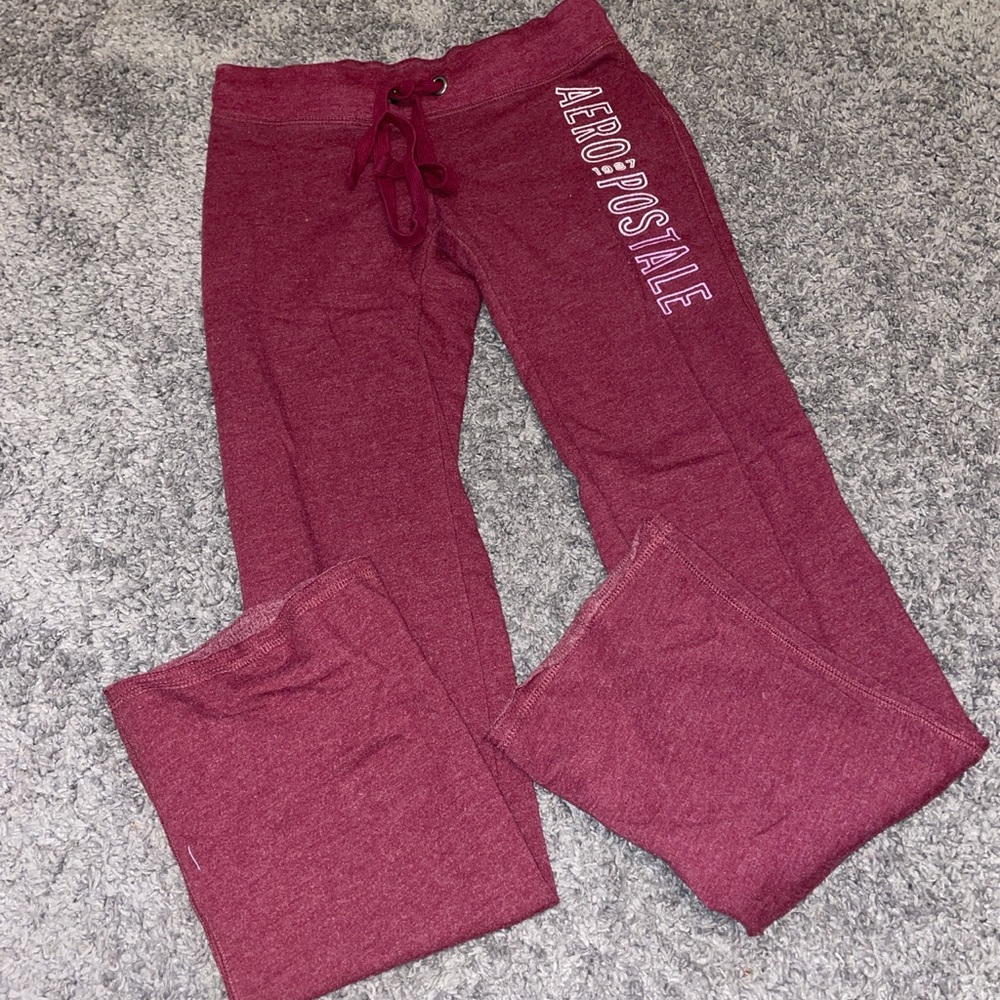 Aeropostale Burgundy Flare Jogger Pants😍